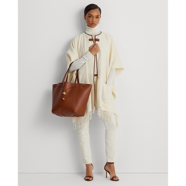 Lauren Tan Leather Medium Andie Drawstring Tote Lauren 7