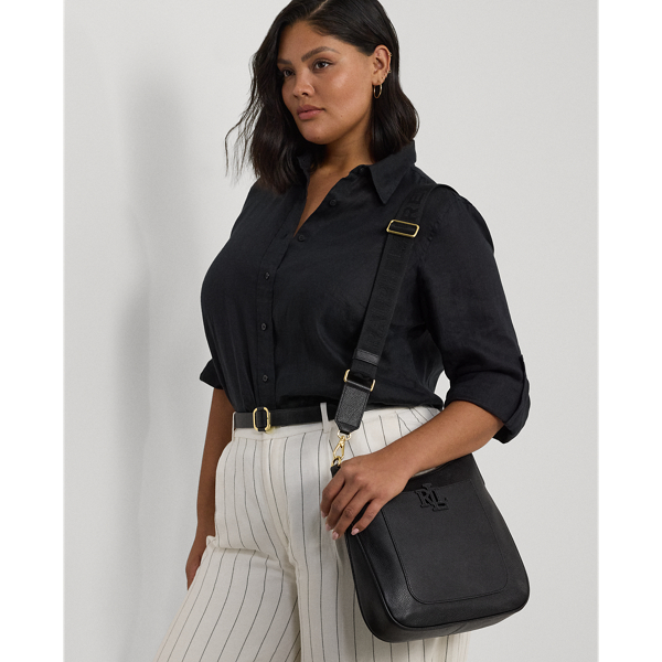 Ralph lauren pebbled leather satchel online