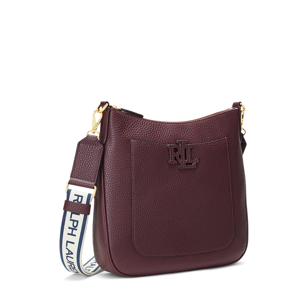 Vintage Burgundy Pebbled Leather Large Cameryn Crossbody Lauren 3