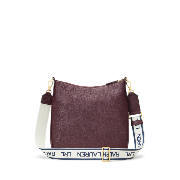 Vintage Burgundy Pebbled Leather Large Cameryn Crossbody Lauren 4