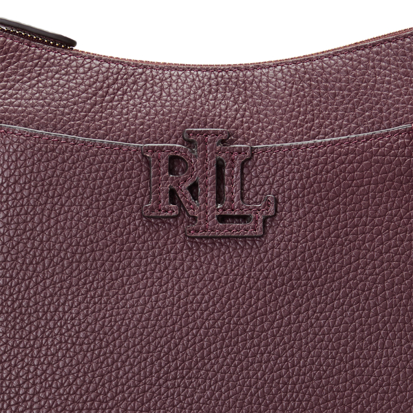 Vintage Burgundy Pebbled Leather Large Cameryn Crossbody Lauren 6