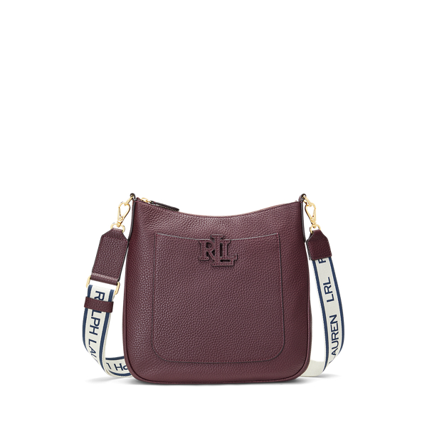 Vintage Burgundy Pebbled Leather Large Cameryn Crossbody Lauren 1