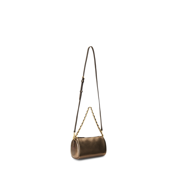 Aged Gold Nappa Leather Small Emelia Shoulder Bag Lauren 3