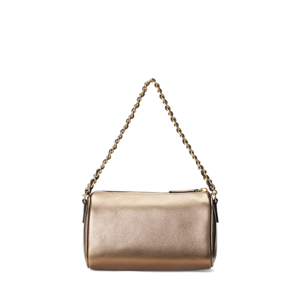 Aged Gold Nappa Leather Small Emelia Shoulder Bag Lauren 4