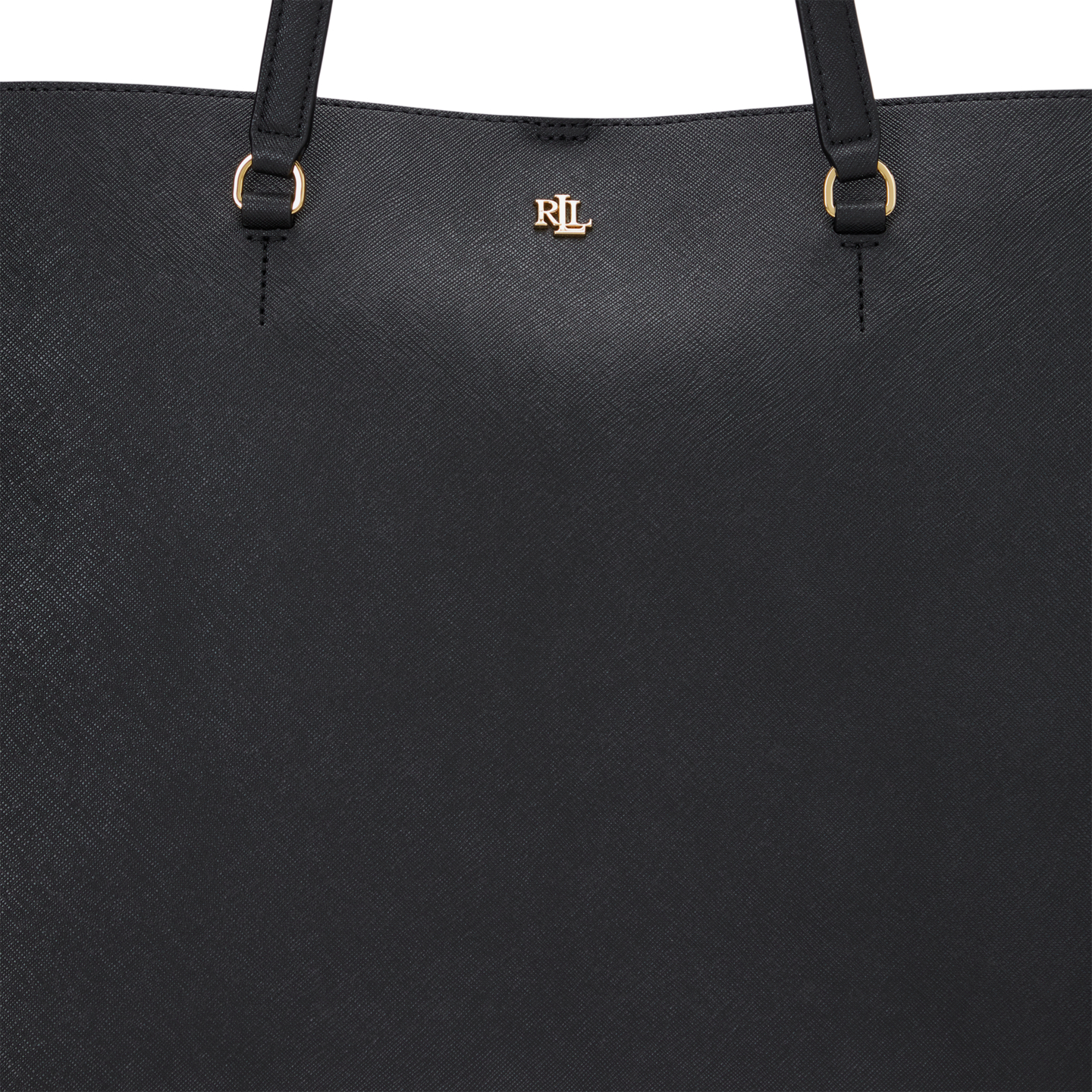 Женская сумка Ralph Lauren Crosshatch Leather Large Karly Tote, цвет: Чёрный — фото 4