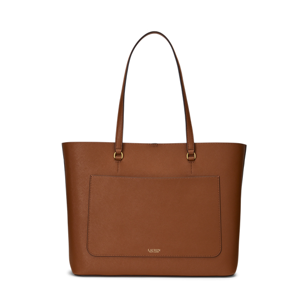 Lauren Ralph Lauren Lowell Modern Pocket Leather Tote outlets