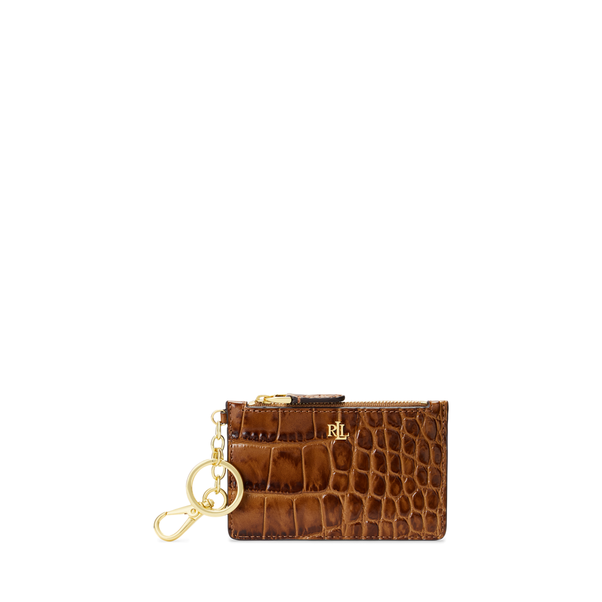 ラルフローレン＊Leather Zip Card Case＊レザー製 カードケース Embossed Leather Zip Card Case