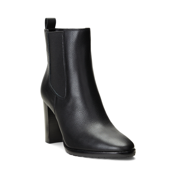 Black Mylah Tumbled Leather Bootie Lauren 2