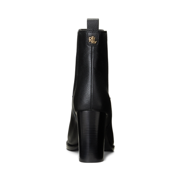 Black Mylah Tumbled Leather Bootie Lauren 3