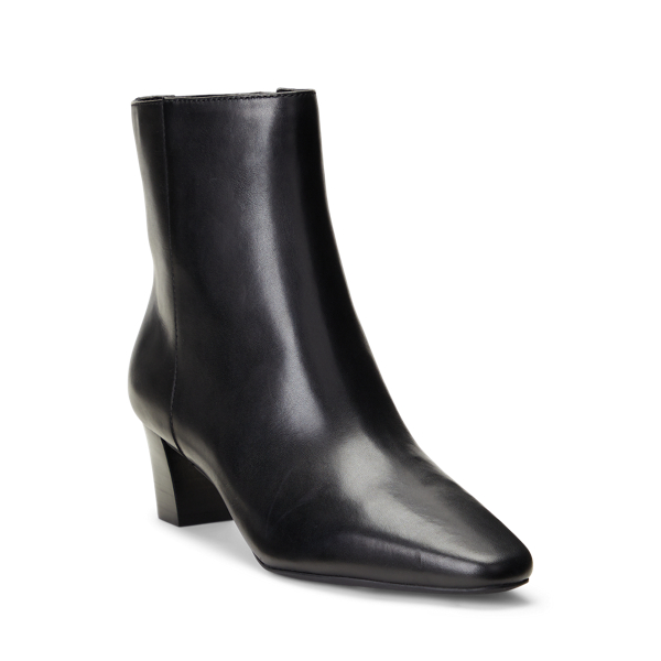 Black Willa Burnished Leather Bootie Lauren 2