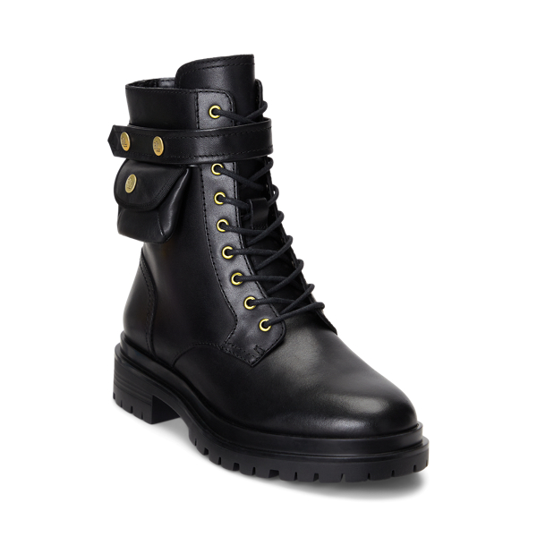 Black Cammie Burnished Leather Boot Lauren 2