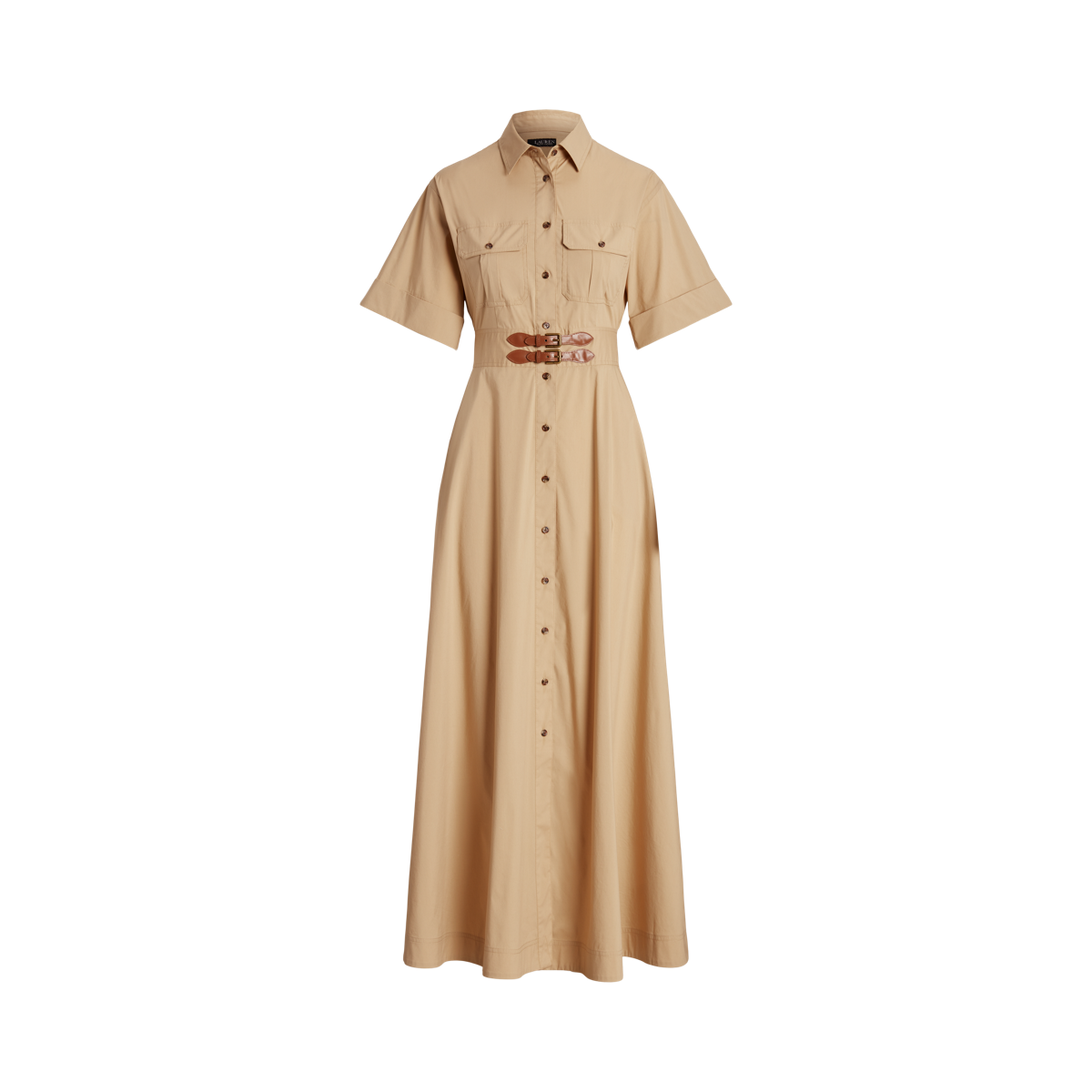 【LAUREN RALPH LAUREN】BUCKLE-TRIM DOUBLE-FACED CREPE DRESS Buckle-Trim Double-Faced Crepe Dress | Ralph Lauren