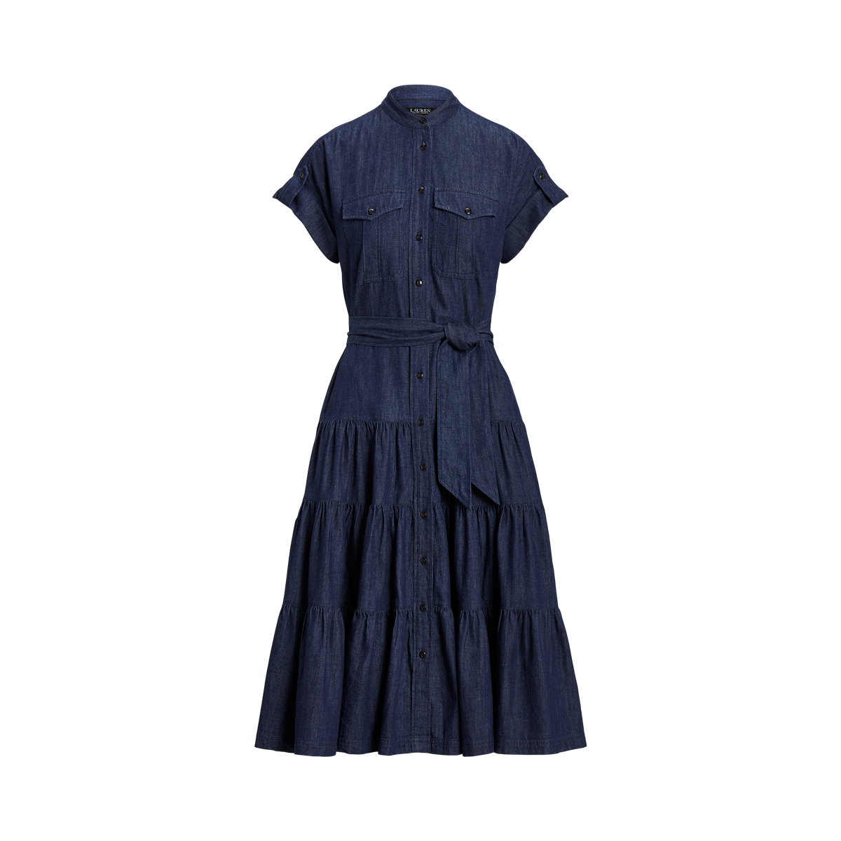 Belted Denim Tiered Shirtdress | Ralph Lauren