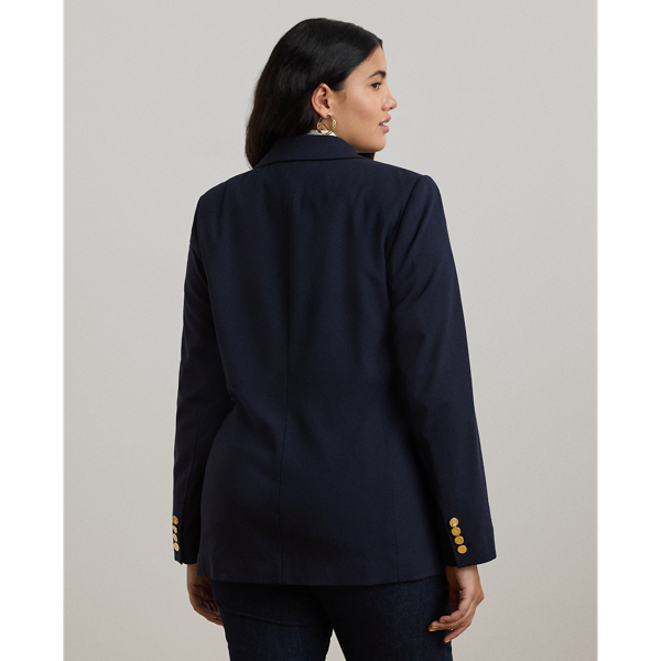 Navy crepe blazer best sale