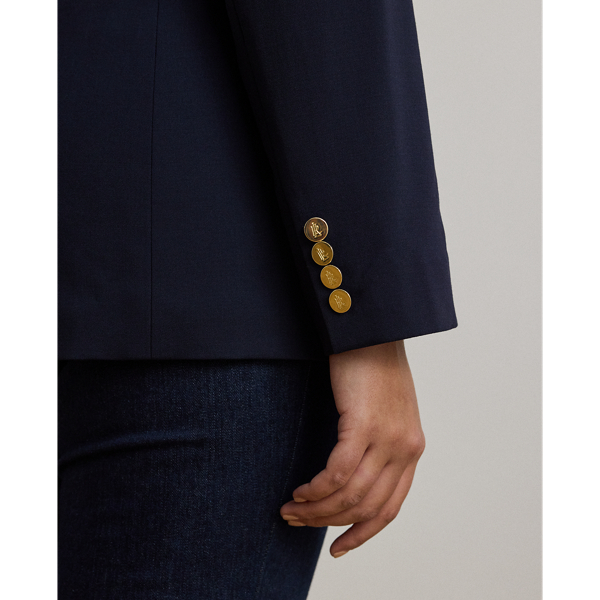Double-Breasted Wool Crepe Blazer