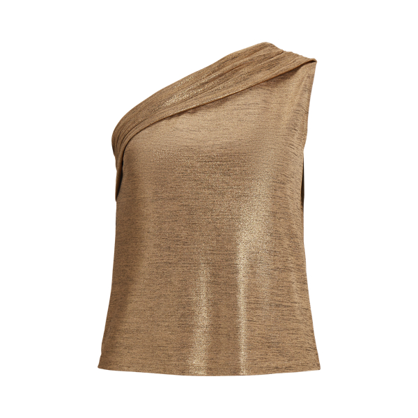 ラルフ・ローレン Lauren Ralph Lauren Foil-Print Jersey オンe-Shoulder Top レディース シャツ ト s7-1483707_lifestyle?$rl_4x5_pdp$