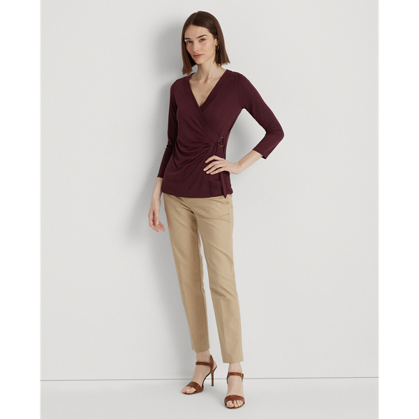 Vintage Burgundy Stretch Jersey Top Lauren 4