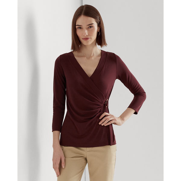 Vintage Burgundy Stretch Jersey Top Lauren 1
