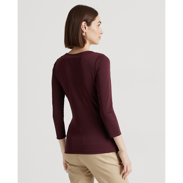 Vintage Burgundy Stretch Jersey Top Lauren 5