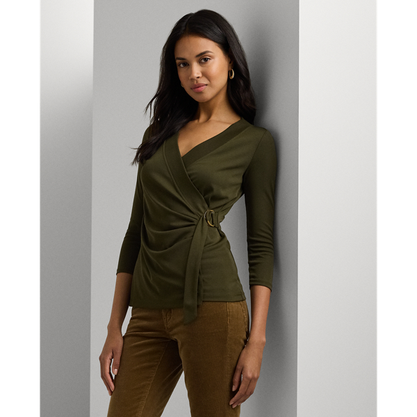 Botanic Green Stretch Jersey Top Lauren 1