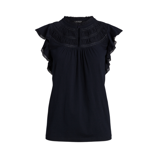 Jerseybluse mit Schmetterlings&auml;rmeln Lauren in 1