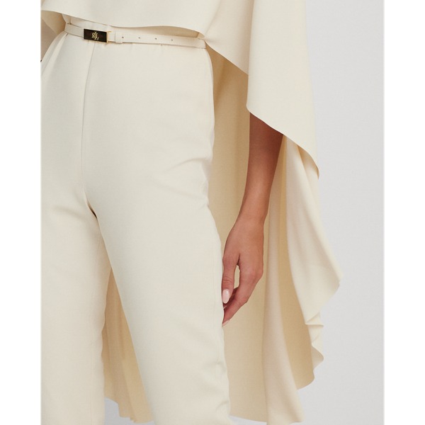 Cream jumpsuit with cape online