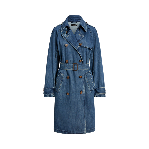 ラルフローレンデニムトレンチコート 古着 ラルフローレン Ralph Lauren LAUREN ローレン トレンチ