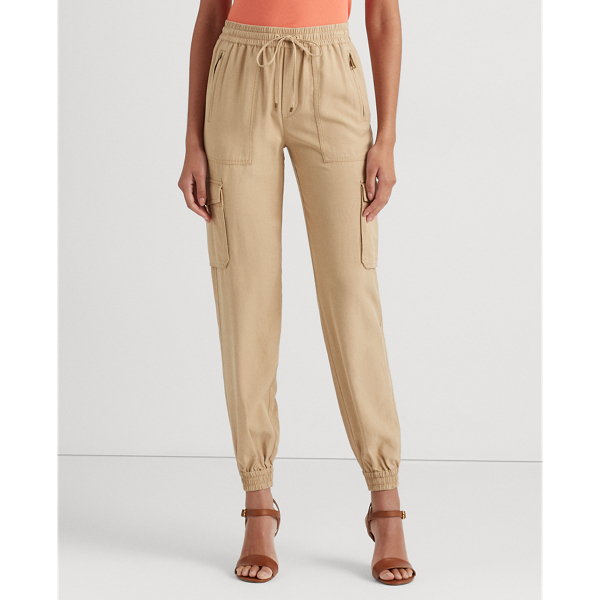 Birch Tan Twill Cargo Ankle Pant Lauren 4