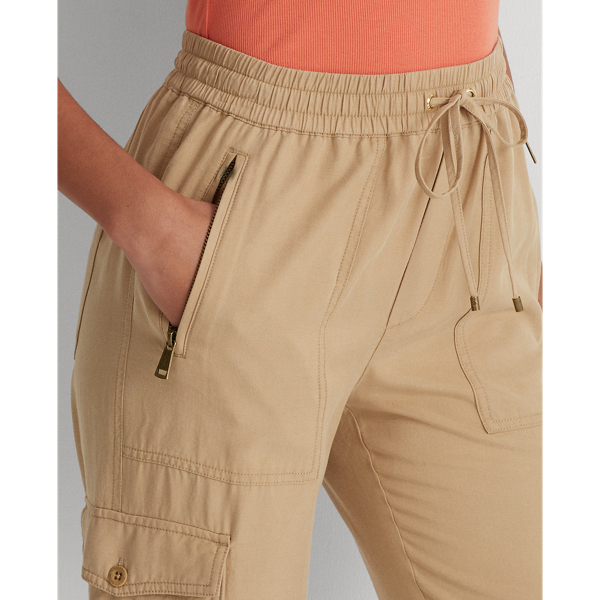 Birch Tan Twill Cargo Ankle Pant Lauren 6