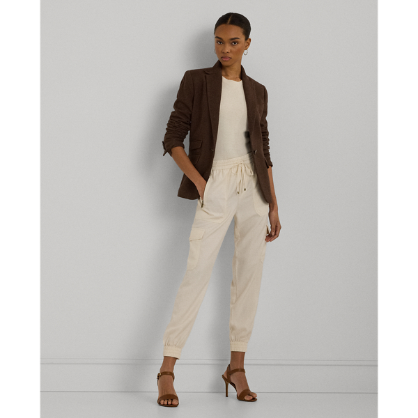 Twill Cargo Ankle Pant