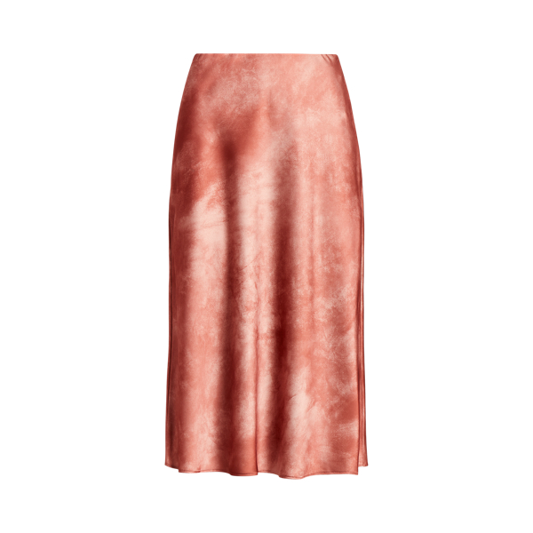 Tie-Dye-Print Satin Skirt Lauren 1