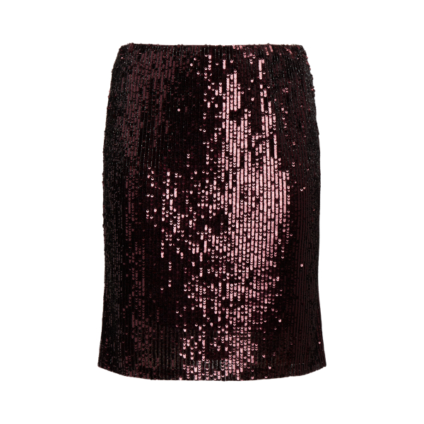 Jupe crayon &agrave; sequins en tulle Lauren Woman en 1