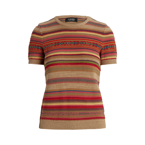 Kurzarmpullover mit Fair-Isle-Muster Lauren in 1