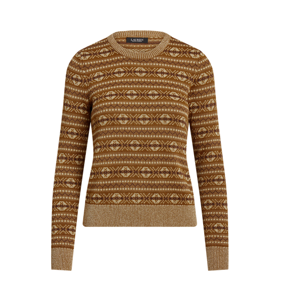 Fair-Isle-Pullover in Metallic-Optik Lauren in 1