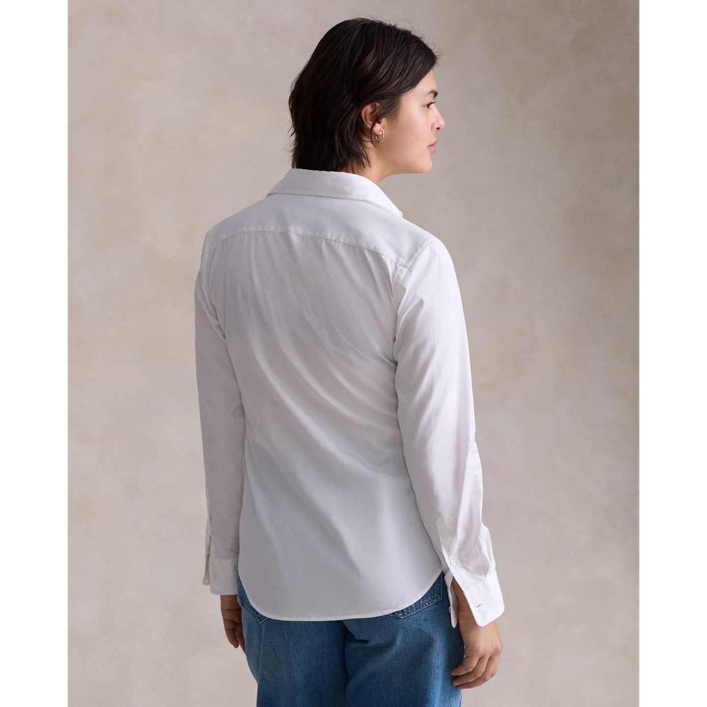 Женская рубашка Ralph Lauren Slim Fit Cotton, цвет: Белый — фото 7