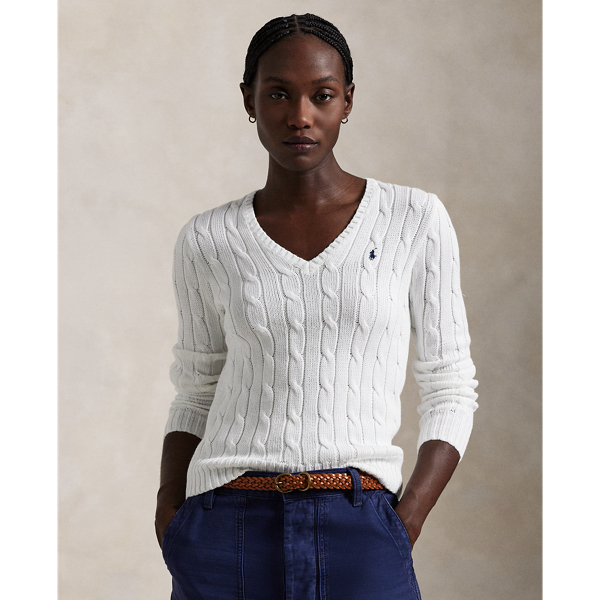 Women s White Jumpers Cardigans Ralph Lauren UK