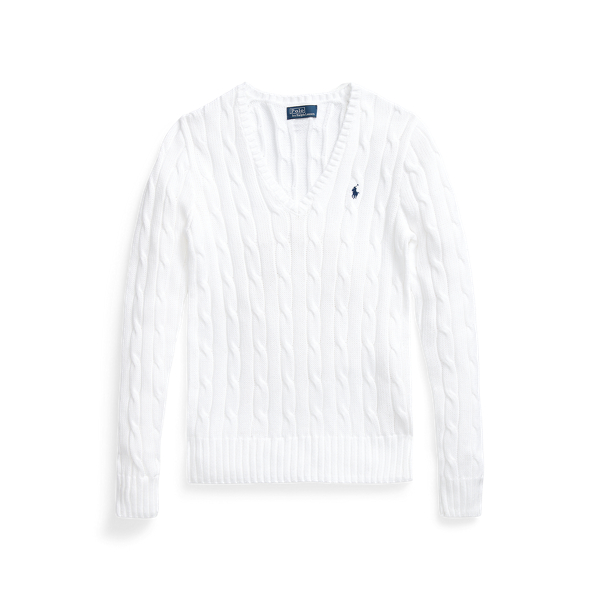 Ralph lauren white v neck on sale