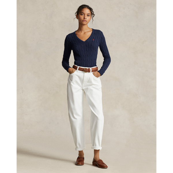 ポロ　ラルフローレン Vネックニット　新品タグ付き ケーブル Vネック セーター （ニット・セーター）｜POLO RALPH