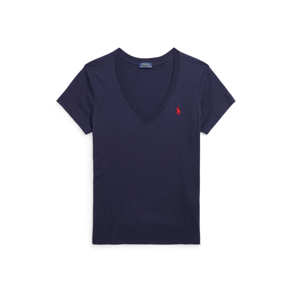 Cotton Jersey V-Neck Tee | Ralph Lauren® Australia