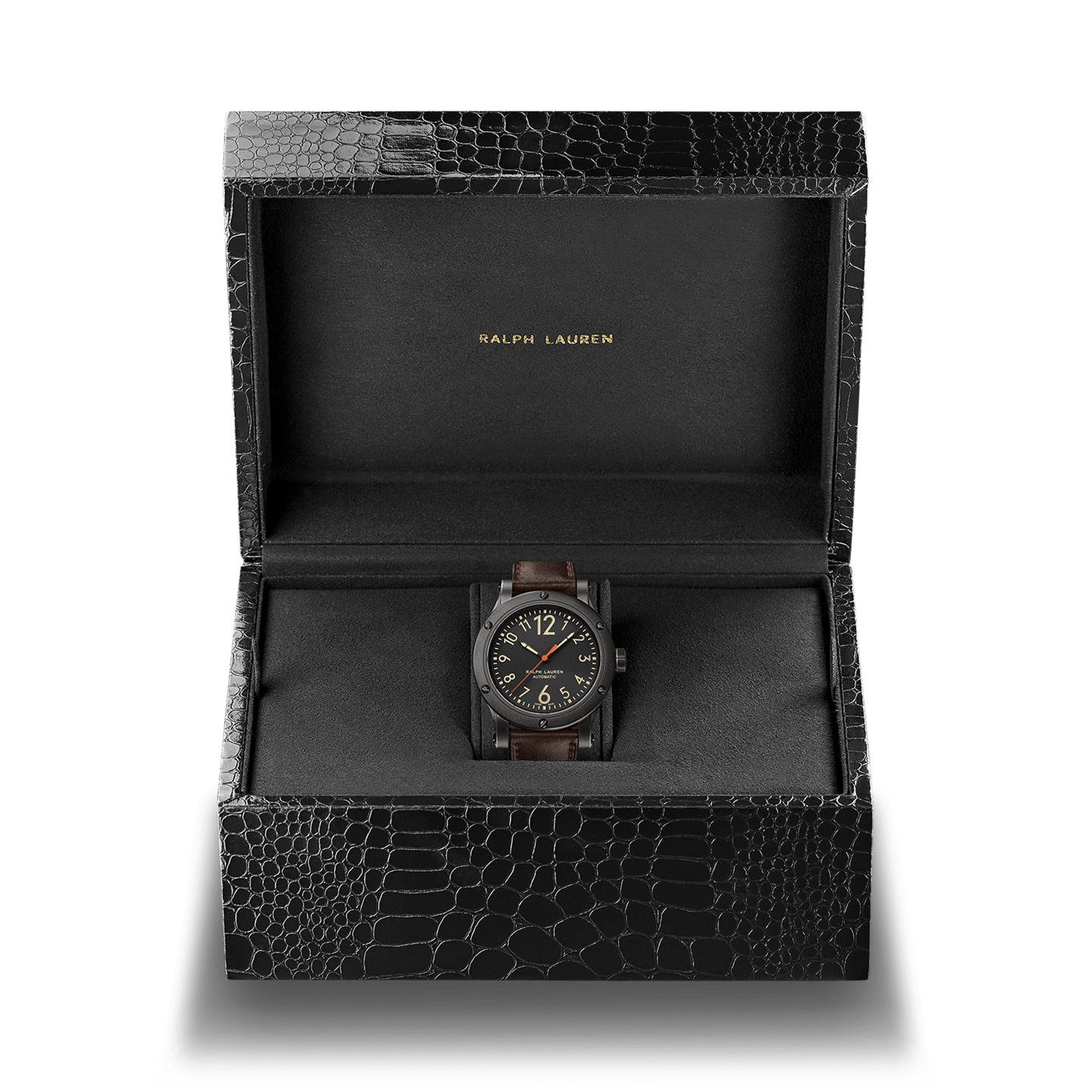 Мужские часы Ralph Lauren 42 MM Aged Steel, цвет: Чёрный — фото 3