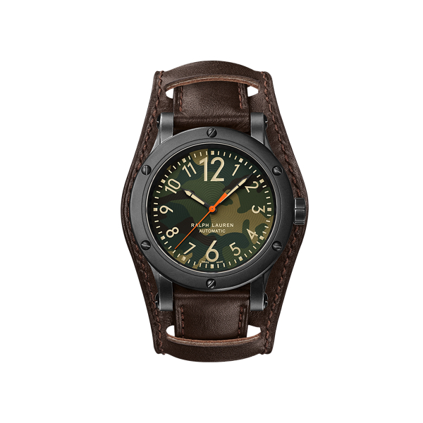 Camo Dial 42 MM Aged Steel Watch The Safari Collection 1