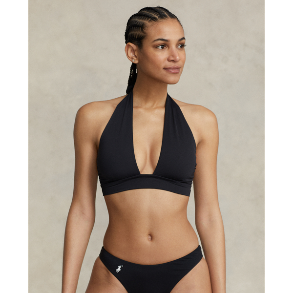 Black Triangle Halter Bikini Top Polo Ralph Lauren 3