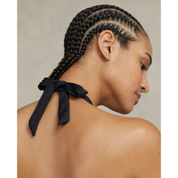 Black Triangle Halter Bikini Top Polo Ralph Lauren 5