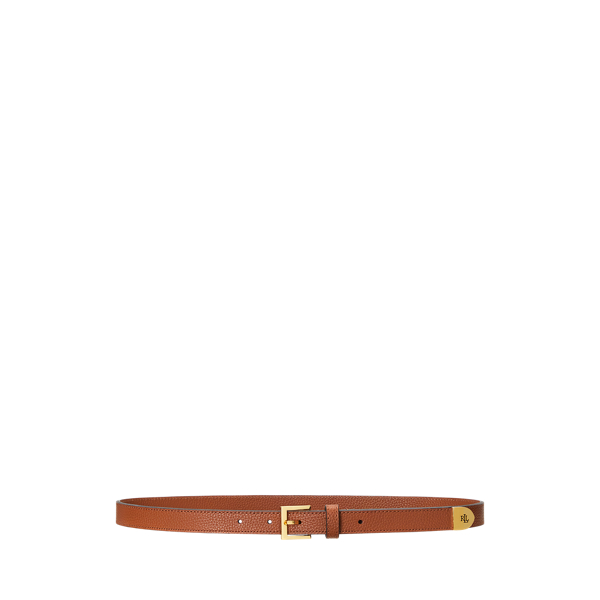 LAUREN RALPH LAUREN PEBBLED LEATHER SKINNY BELT 幅細ベルト Lauren Ralph Lauren PEBBLED LEATHER SKINNY BELT - Belt