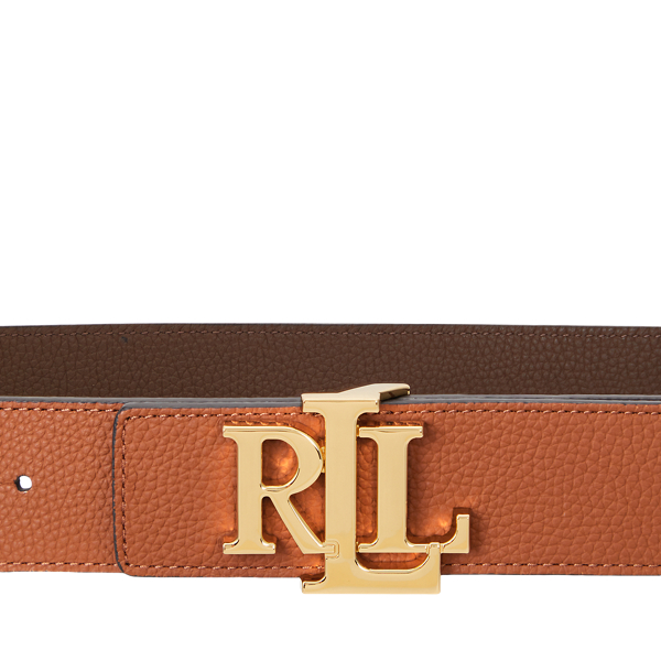 Reversible Pebbled Leather Wide Belt for Women Ralph Lauren UK