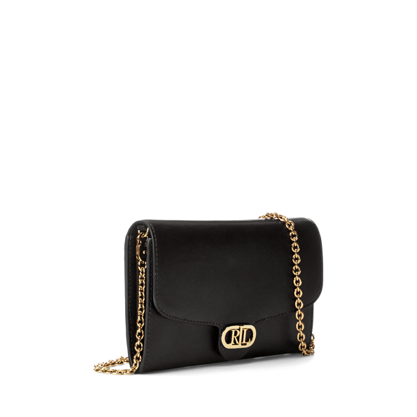 Ralph lauren black leather purse 2025