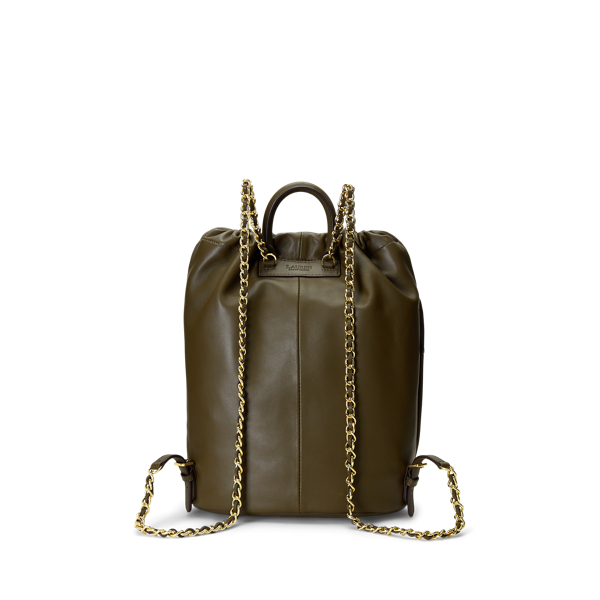 Botanic Green Nappa Leather Medium Izzie Backpack Lauren 3