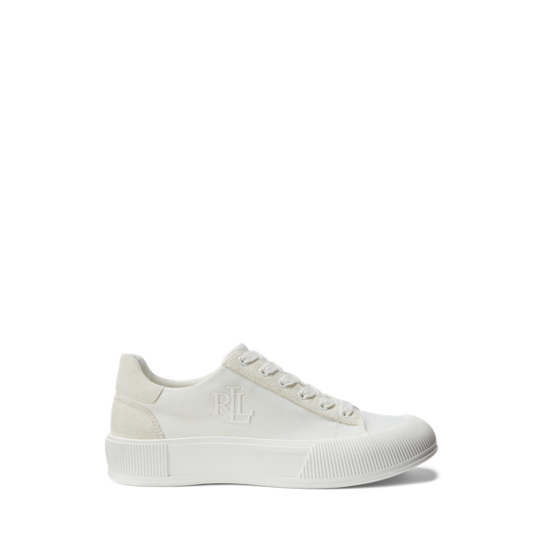 Ralph lauren white canvas shoes on sale