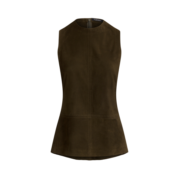 Goat-Suede Sleeveless Blouse Lauren 1
