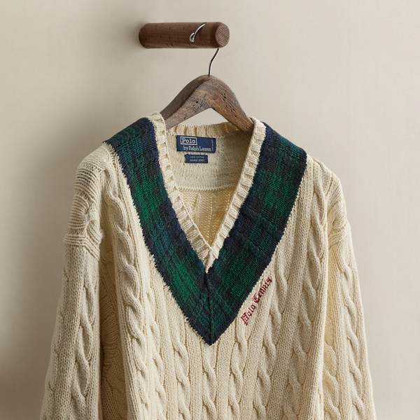 Hand-Knit Cricket Sweater - Size L